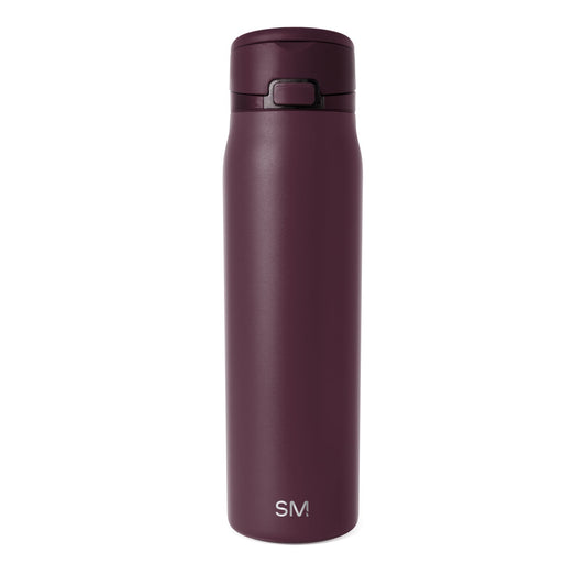 Simple Modern Mesa Loop Water Bottle with Straw | 30oz Cup Holder Friendly Insulated Stainless Steel Bottles for Travel, Sports and School | Cherry Wine
